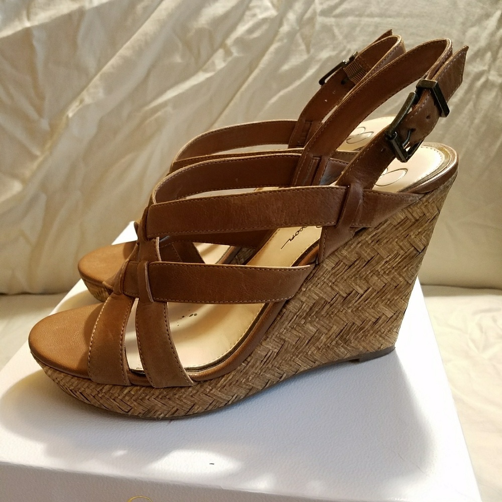 Brown Wedge Sandals - Jessica Simpson